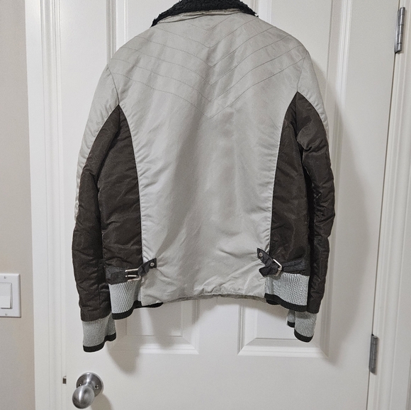 Energie Nylon Medium Bomber Fall/winter Jacket White Brown Blue Designer… - Picture 6 of 15